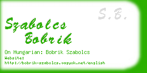 szabolcs bobrik business card